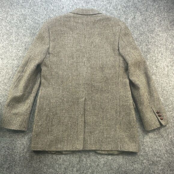 Harris Tweed Blazer Men 40R Brown Wool Vintage Jacket Sport Coat Classic Preppy - Picture 9 of 16